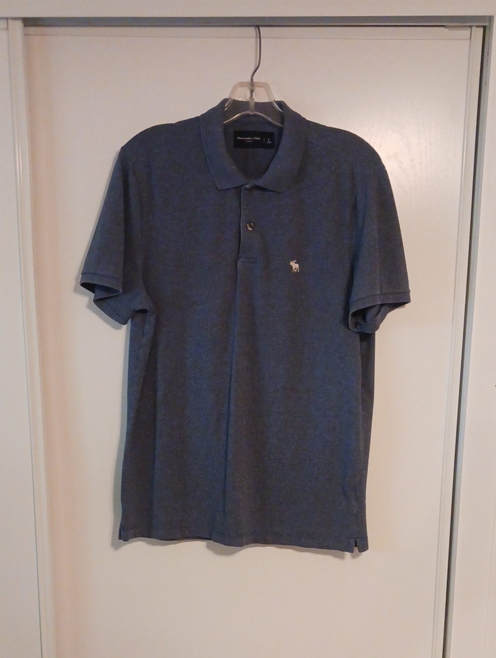 Abercrombie & Fitch Men’s Heather Navy Polo